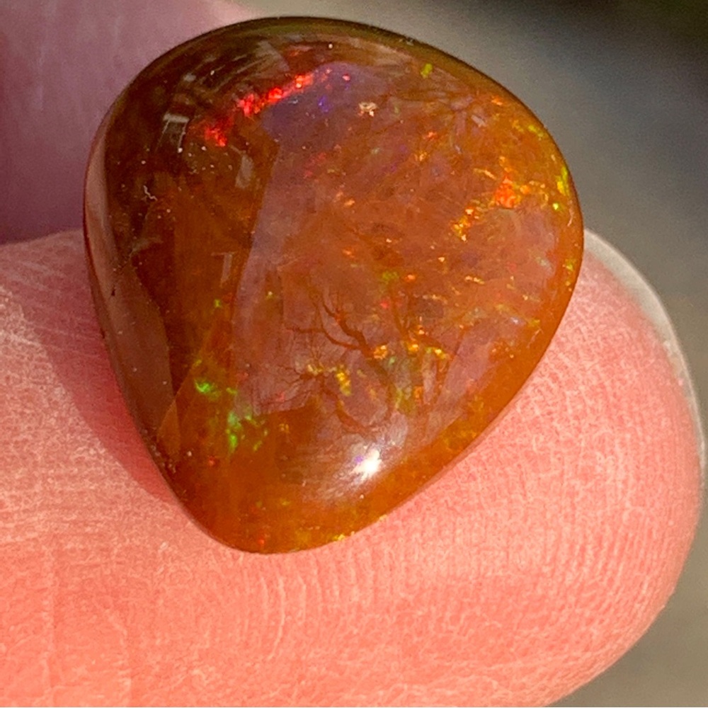 4.54 Ct Rare Natural Ethiopian Mezezo Shewa Chocolate Fire Opal - Picture 13 of 17